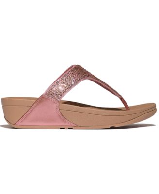Women's Crystal Mix-Metal Metallic Slip-On Toe-Post Sandals