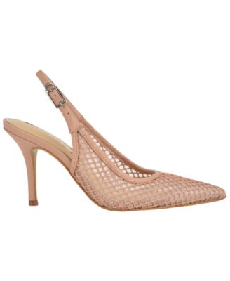 Women's Pandy Mesh Pointed Toe Slingback Stiletto Pumps