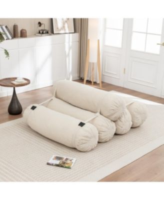 Streamdale Adjustable Corduroy Floor Sofa with Straps for Versatile Configurations