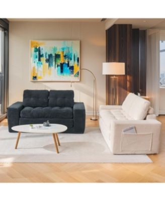 Loveseat Sofa Bed with Memory Foam, Steel Frame, No Assembly