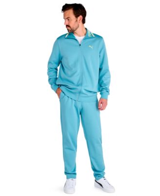 Men's Knit Collar Embroidered Cat Logo Track Jacket