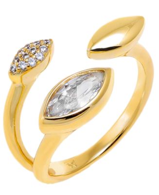 by Adina Eden Cubic Zirconia Gold Plated Pave Marquise Stone Ring - Macy's