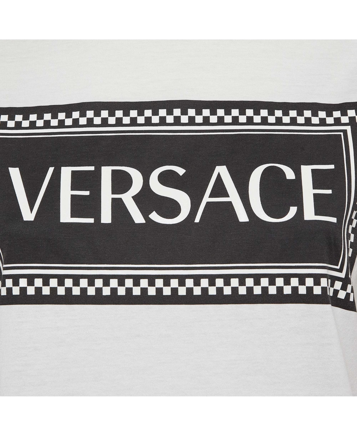 Pre-Owned Versace Women's White Logo Print Cotton T-Shirt