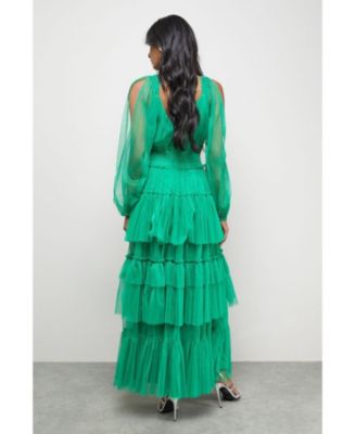 Women's Cinched Waist Maxi Dress