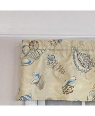 100% Cotton High Quality Beachbound Tailored Window Valance with 1.5" Rod Pocket 50" W X 12" L Blue