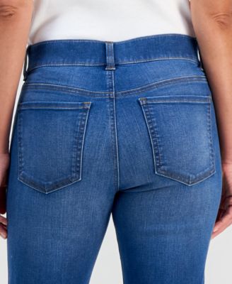 Petite Pull-On Shaping High-Rise Bootcut Jeans