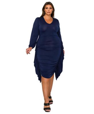 Plus Size Nova Shirred Bodycon Dress