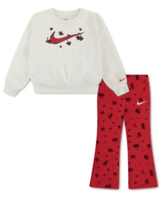Girls' Toddler 2T-4T Crewneck Top and Leggings, 2-Piece Set