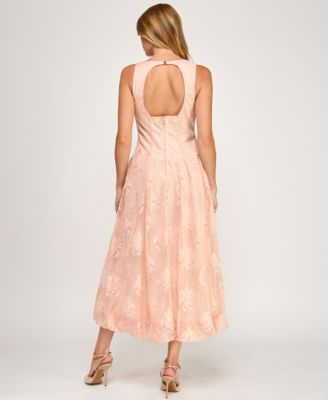 Juniors' Boat Neck Midi Dress