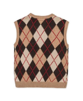 Baby Boys' Organic V-Neck Argyle Sweater Vest