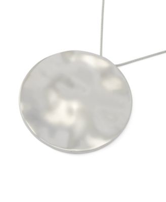 Silver Vintage Medallion Pendant Necklace