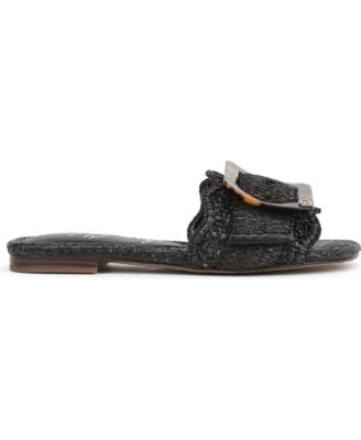 Women's Bambi Raffia Buckle Slide Sandals