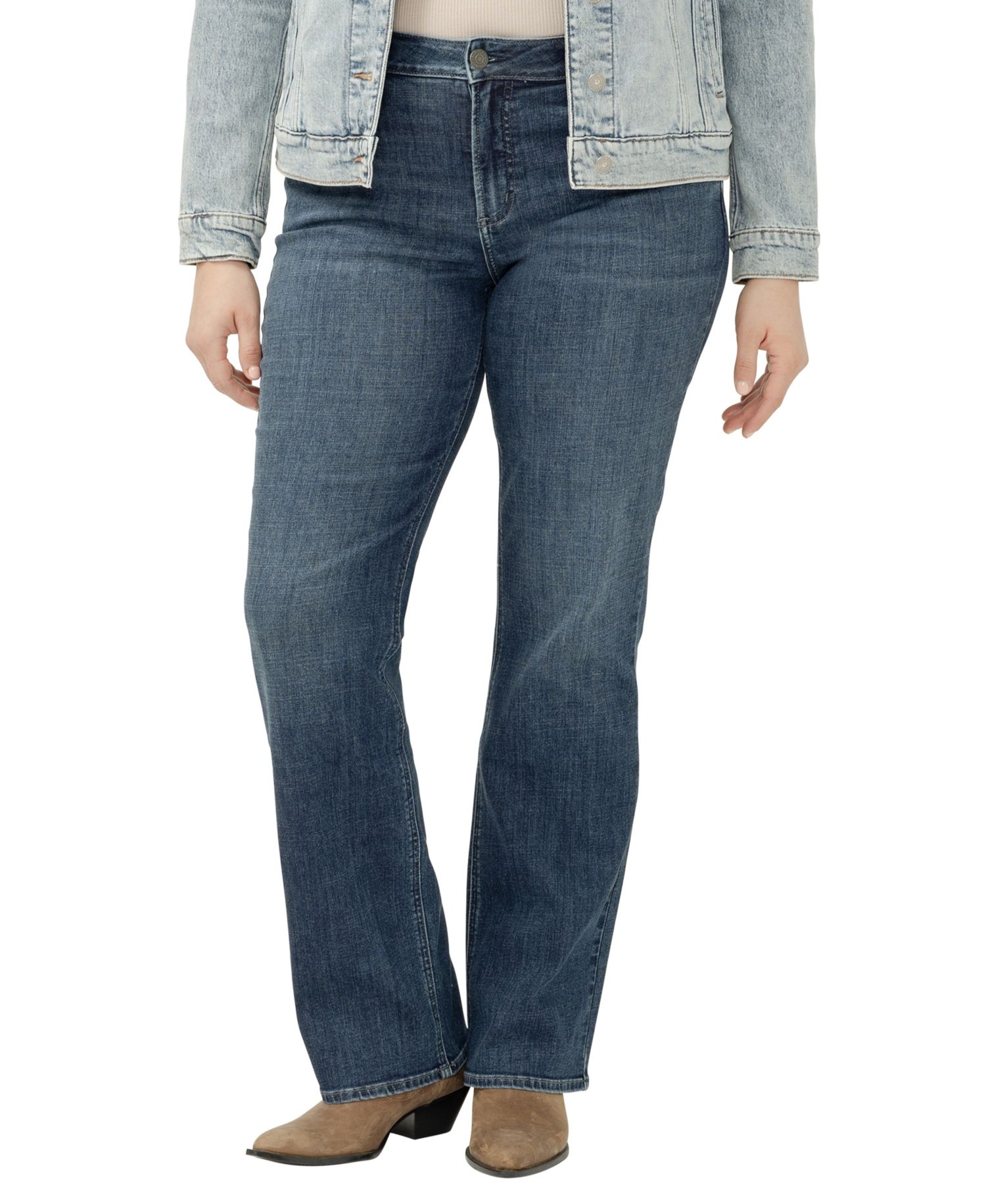 Plus Size Suki Mid Rise Curvy Fit Slim Bootcut Jeans