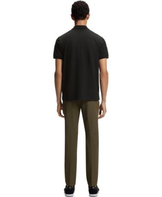 Men's Cotton-Piqu&eacute; Printed Pattern Polo Shirt