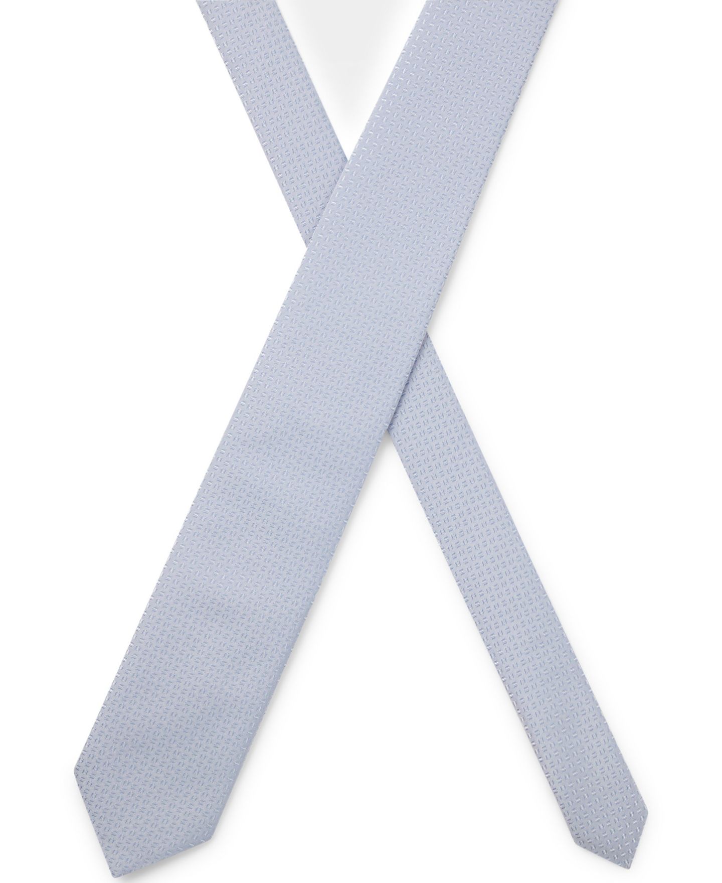 Мужской галстук Hugo Boss Silk Blend Jacquard-Pattern Tie, цвет: Фиолетовый — фото 3