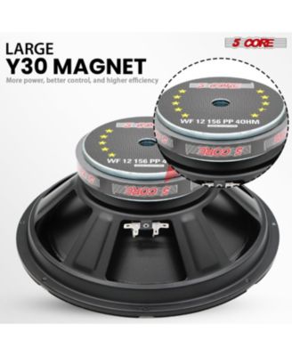 12 Inch Woofer 400W Car Subwoofer 4Ohm Replacement Deep Sub w Poly Cone - WF 12 156 PP 4OHM
