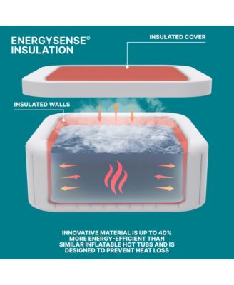 SaluSpa Bali Smart AirJet Inflatable Hot Tub w/ Energy Sense Cover.