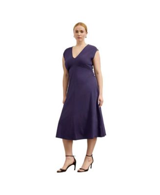 Women's Marina Ruched Organic Jersey Pima Cotton dress