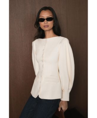 Women's Cocoon Sleeve Peplum Blazer