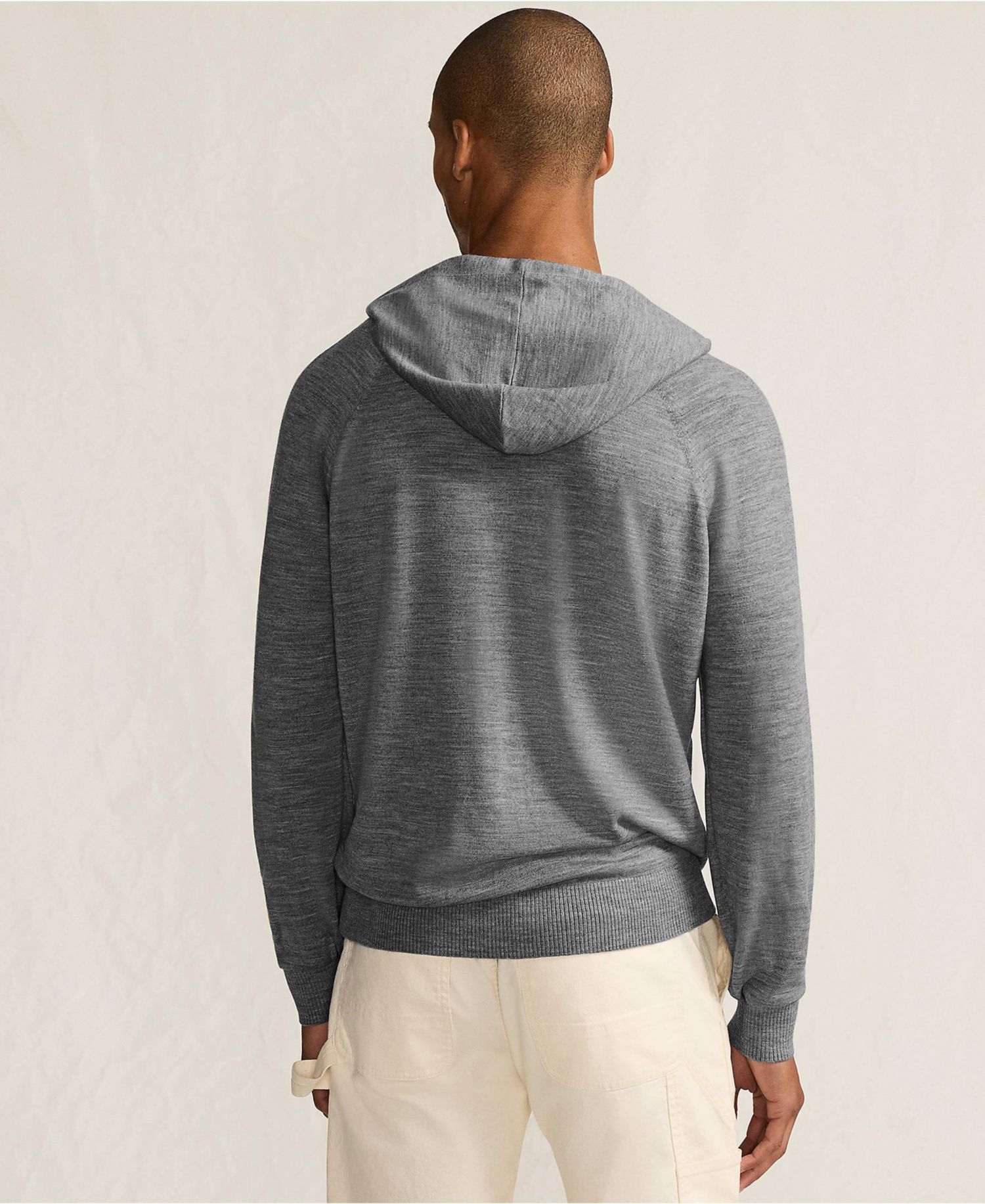 Men's Long Sleeve Washable Merino Pullover Hoodie