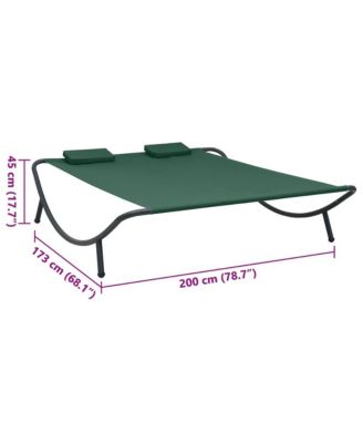 Sun Lounger Oxford Fabric, Polyester, Steel Large