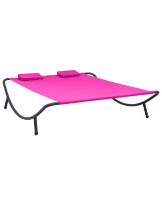 Sun Lounger Oxford Fabric, Polyester, Steel Large