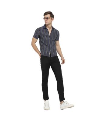 Men's Multicolour Contrast Knitted Shirt