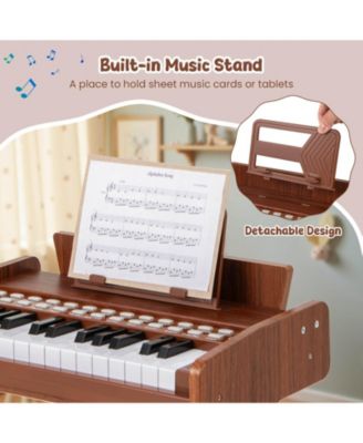 25 Keys Digital Piano with Music Stand,Teaching Mode,Lighted Keys, Adjustable Speed