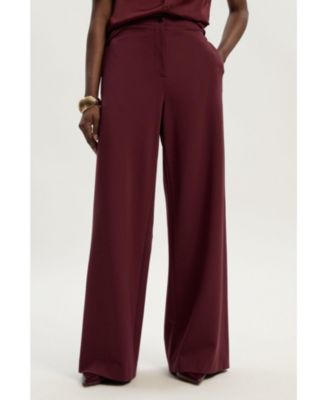 Women's Ponte PU Wide Leg Pants.