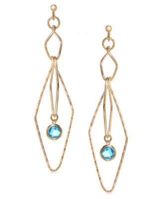Amethyst (1-5/8 ct. t.w.) Openwork Orbital Geometric Drop Earrings in 14k Gold-Plated Sterling Silver (also in Sky Blue Topaz)