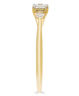 Diamond Princess Engagement Ring (1/4 ct. t.w.) in 10k Two Tone Gold