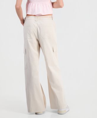 Juniors' Wide-Leg Cargo Pants