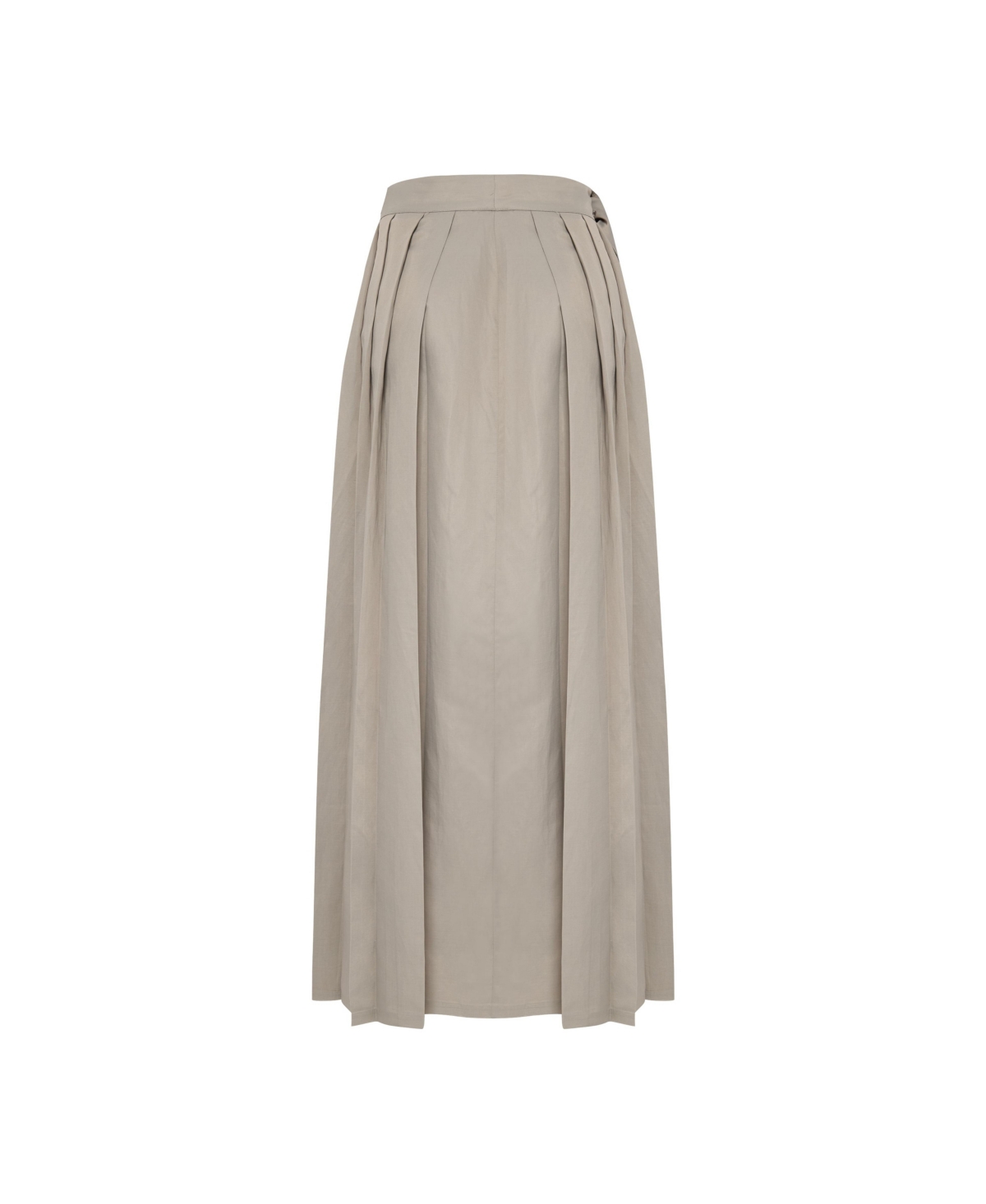 Pcfg Women's Linen-Blend Shiny Woven Belted Skirt