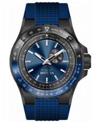 Men's 49722 Aviator Quartz VD72 Blue Dial Watch