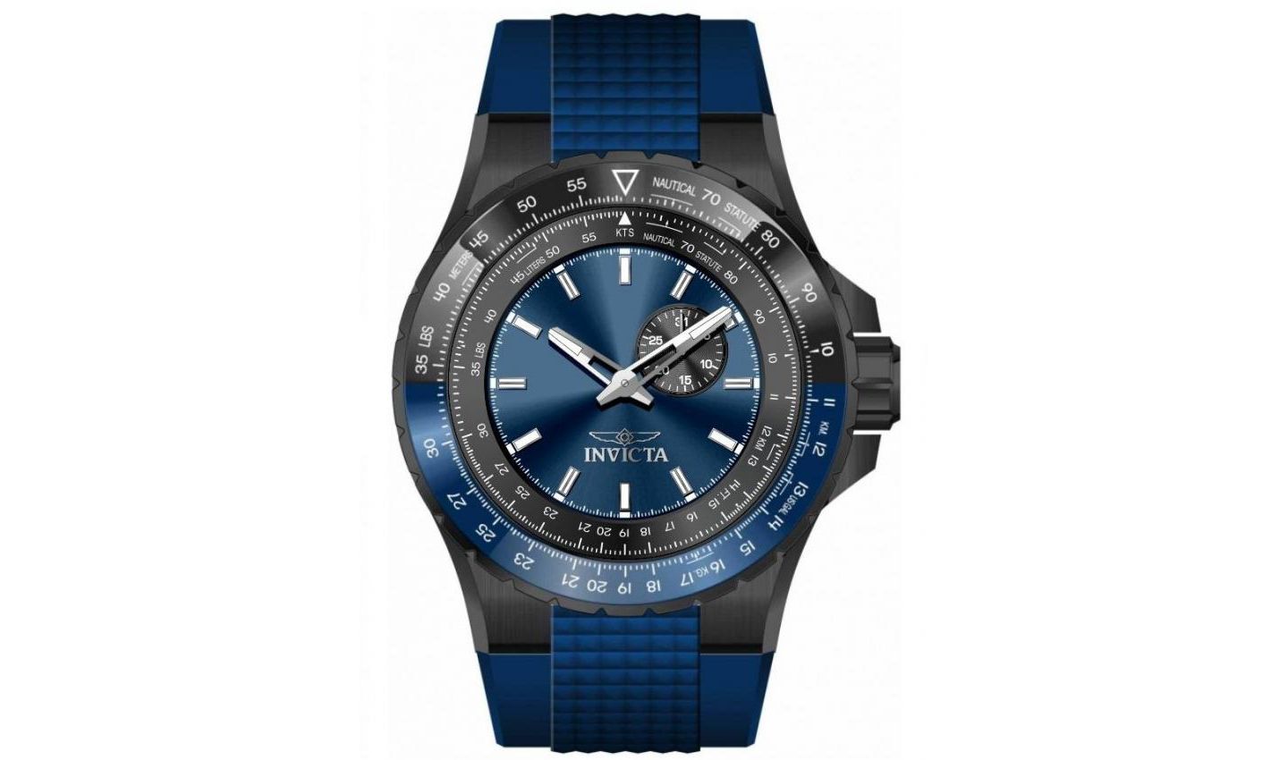 Мужские часы Invicta 49722 Aviator Quartz VD72 Blue Dial, цвет: Синий — фото 2