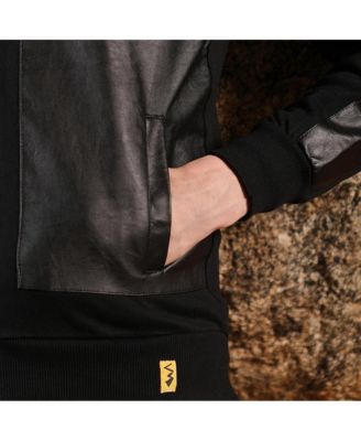 Men's Onyx Black Self-Block Bomber Jacket