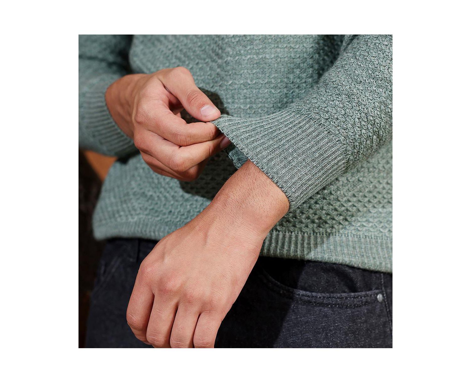 Men's Geo-Jacquard Knit Pullover Sweater