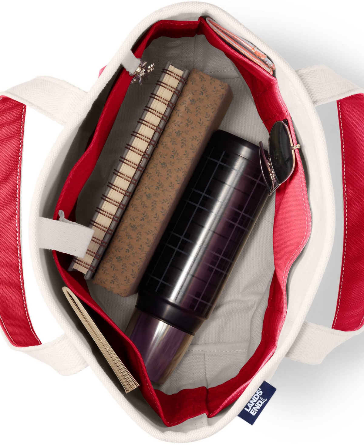 Lands' End Pre-Monogrammed Letter A Canvas Tote Bag