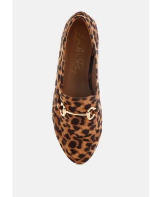 Womens Noltas Horsebit Embellished Flat Loafers