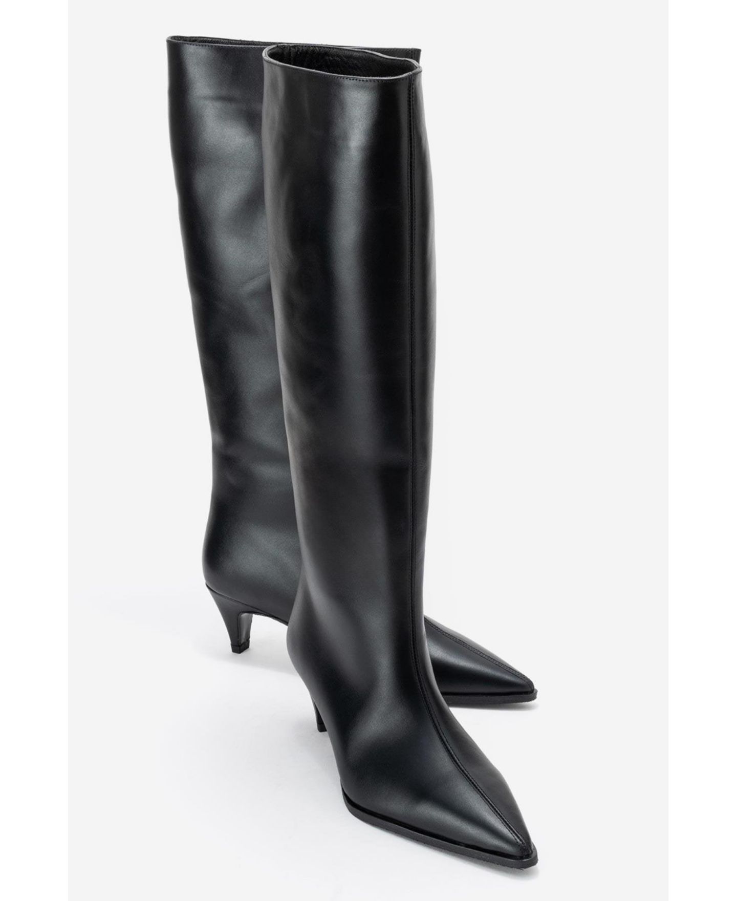 Женские ботинки Forever & Always Shoes Siora Leather Knee High Boot, цвет: Чёрный кожаный — фото 2