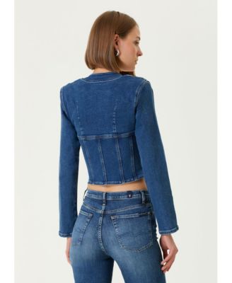 Women's Denim Corset Top