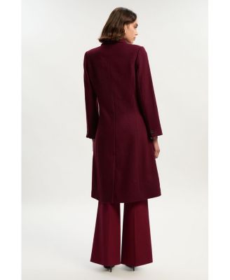 Women's Wool Double Breasted Midi Coat