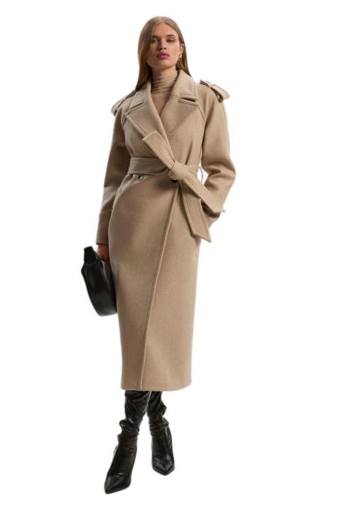 Женские куртки Karen Millen Women's Wool Tailored Belted Midi Coat