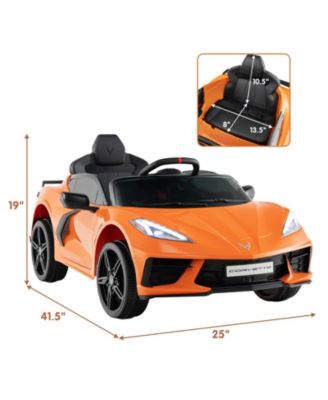 12V Electric Kids Ride On Car Licensed Chevrolet Corvette C8 with Remote Control Ages 3+ Years Old