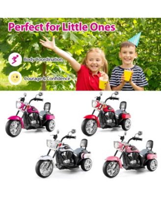 6V Powered Toddler 3-Wheel Motorbike Ride On Toy with Horn and Headlight