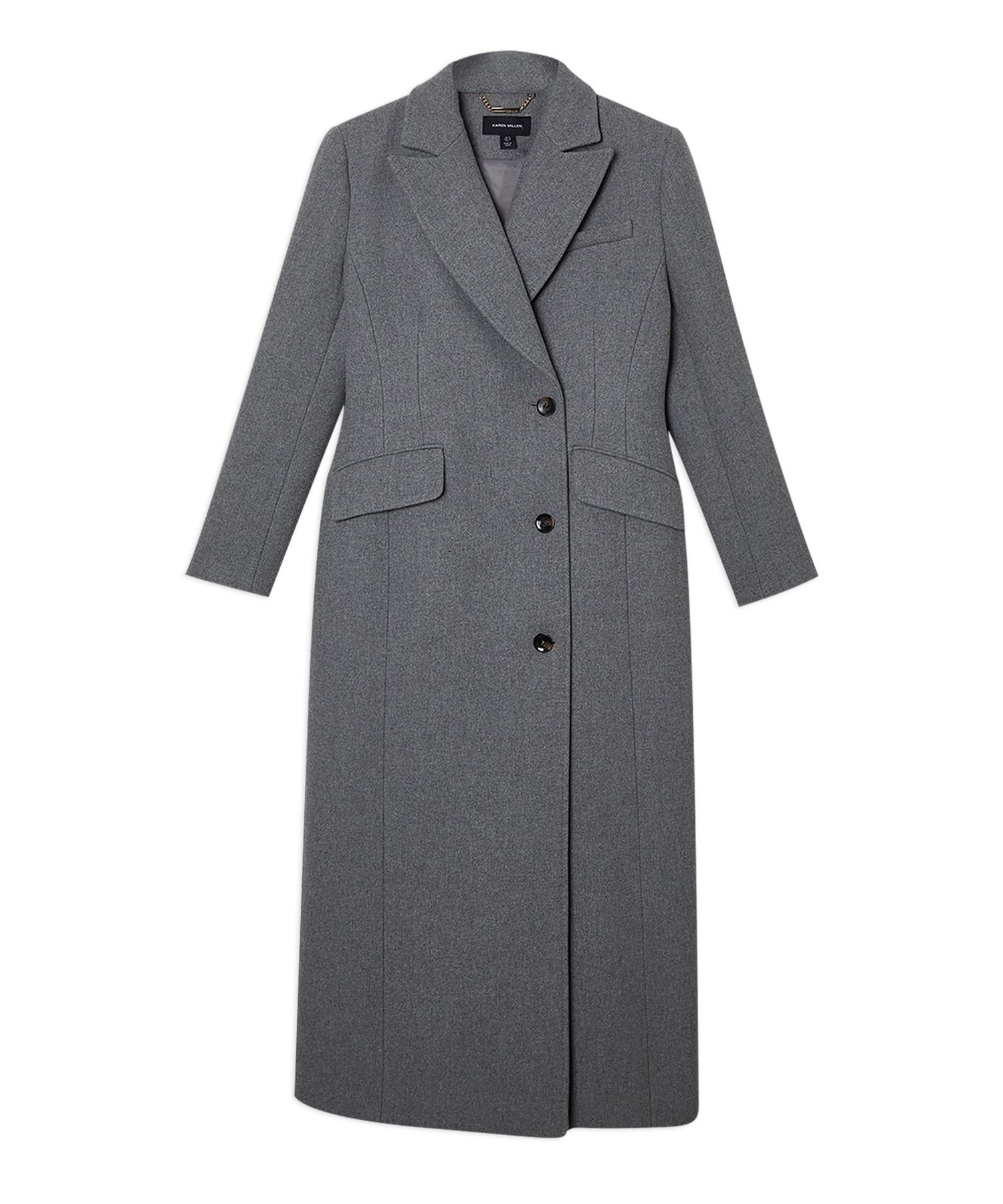 Women's Wool Blend Tailored Fitted Maxi Coat