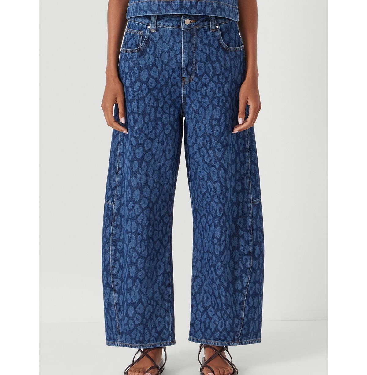 Hush Women's Cropped Bree Horseshoe Barrel Leg Jeans