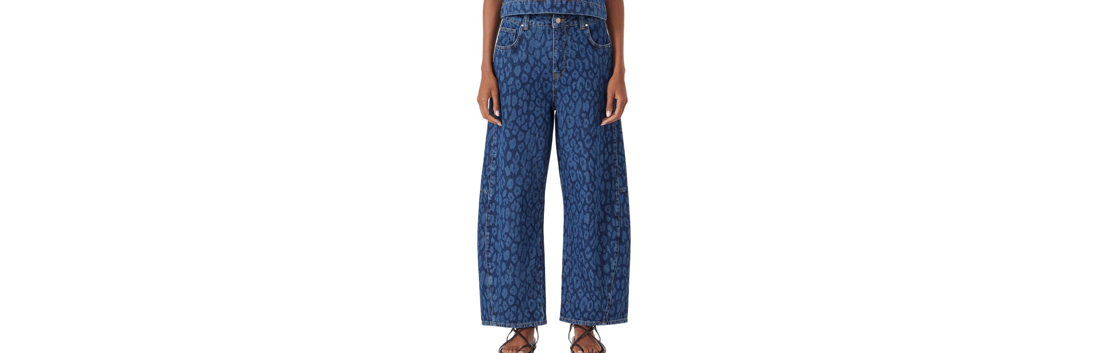 Hush Women's Cropped Bree Horseshoe Barrel Leg Jeans