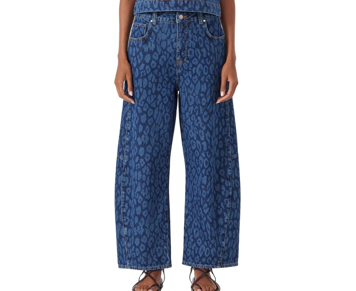 Women's Cropped Bree Horseshoe Barrel Leg Jeans