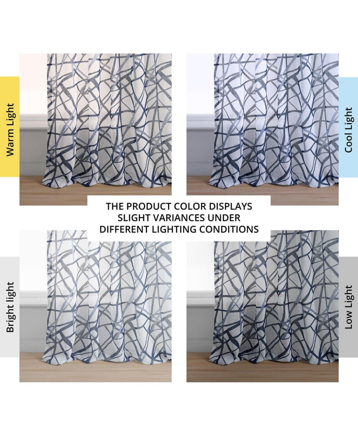 Half Price Drapes Abstract Printed Sheer Curtain